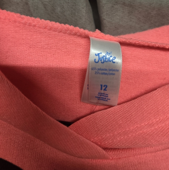 Girl's Justice pink and black hoodie - Picture 2 of 3